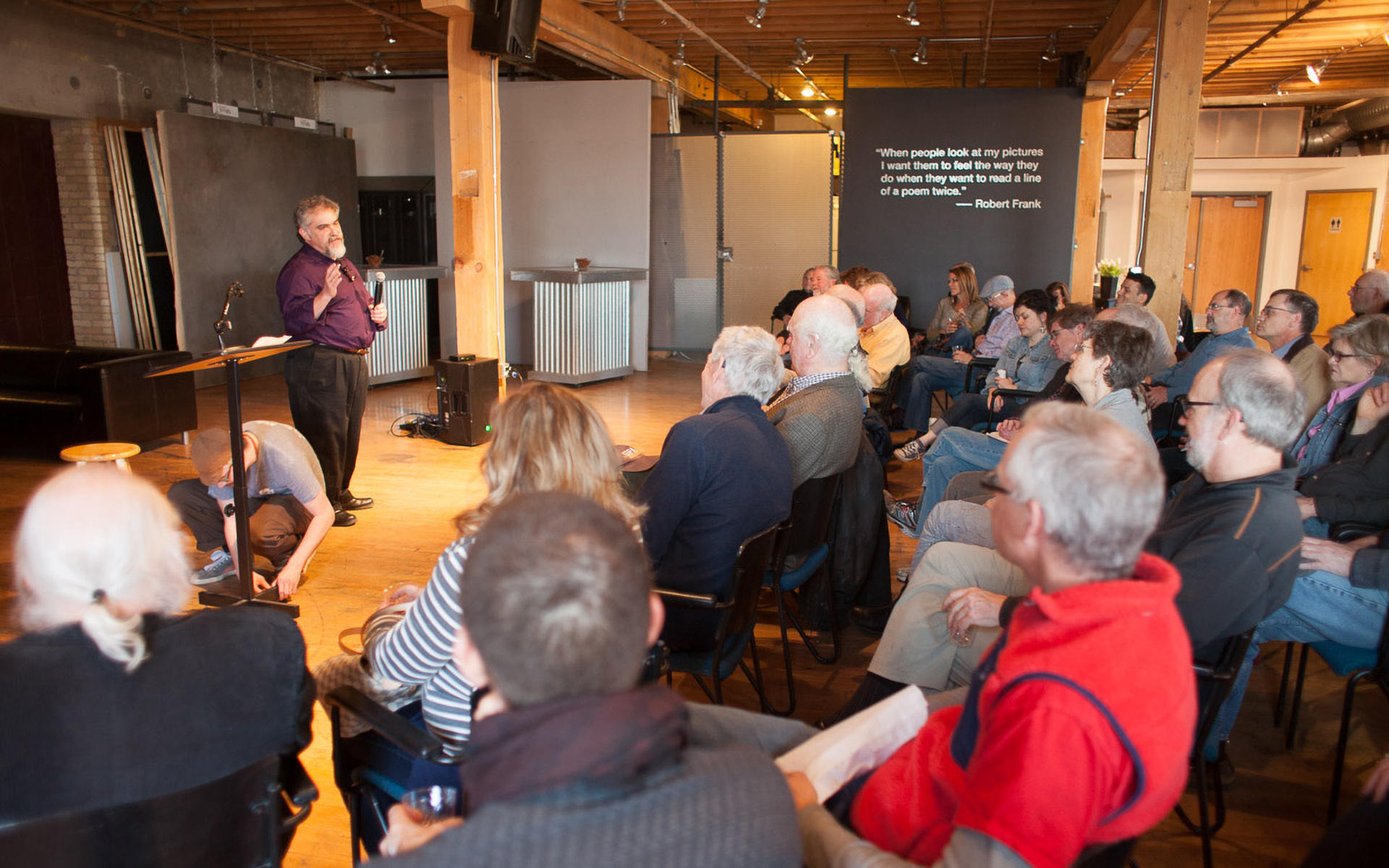 Rich Frishman discusses his documentary approach at the Minneapolis Photo Center. : INSTALLATIONS : Ghosts of Segregation